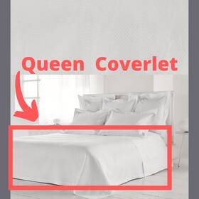 D219 Frette 052640354168 Nib 629 At Home Creta Queen Coverlet White Full #d219