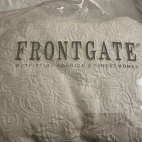 36746ivo Frontgate Resort Matelasse Queen Coverlet And Euro Shams Egyptian Cotton Ivory