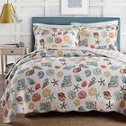 Fsus170914s1 Amwan Coral Ocean Bedding Quilt Set Queen Cotton Patchwork Bedspread