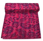 Gdr0692 Handmade Indian Paisley Kantha Quilt Bedding Reversible Bedspread Queen Size