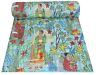 Gdrs0341 Handmade Indian Frida Kahlo Garden Print Kantha Quilt Bed Cover