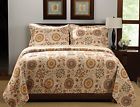 Gl-1304amst Greenland Home Andorra Quilt Set Twin Multicolor Quilts 636047308207