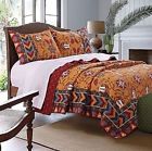 Gl-1608bmsk Greenland Home Fashions Quilt Set Sets Size Bedding Cotton Reversible