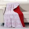 Gl-1707bthr Greenland Holly Cross Stitch Throw Accessory Blanket 636047377739