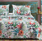Gl-1804amst Barefoot Bungalow King Size Pink Aqua Tropical Flamingo Quilt Set