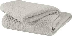 70181 Glamburg 100% Cotton Thermal Blanket Breathable King 90 Inch X102 Light Grey