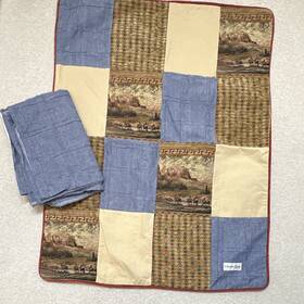 Va-6032 Glenna Jean Patchwork Western Crib Quilt Quilted Machine Washable Multicolor