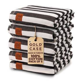 5li-syh Gold Case Home Collection Turkish Beach Towel Set Of 5 100% Cotton Towels Oversize