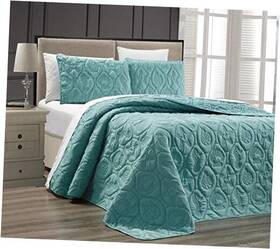Grandlinen 039853734961 3-piece Oversize Quilt Tropical Coast Seashell Beach Queen Size