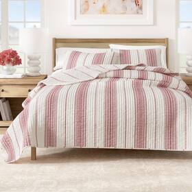 16880ffe6096ba Great Bay Home Reversible 3-piece Quilt Set With Shams Red Multi Full / Queen