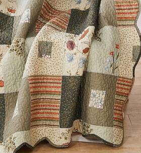Greenland 636047448057 Prairie Flower Xxl King 120x118 Bedspread Set Sedona Farmhouse Green Cottage