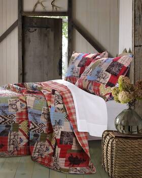 Greenland Home 636047345301 2 Piece Rustic Lodge Quilt Set Twin