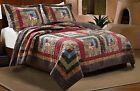Greenland Home Bedding Set 5-pc Bonus King Quilt Reversible Colorado Cabin Quilted Bedspread 739027624103