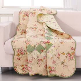 Greenland Home Fashions 636047290281 Bliss 100% Cotton Authentic Patchwork Throw Quilt