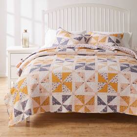 91940039 Greenland Home Fashions 2pc Twin/twin Extra Long Pinwheel And Posey