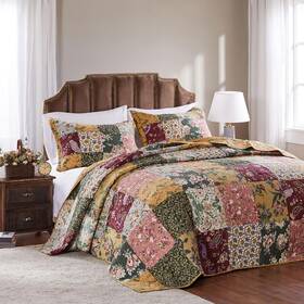 Gl-0810af Greenland Home Fashions Fashion Antique Chic Bedspread Set - 3 Piece Full 96x110 Inch