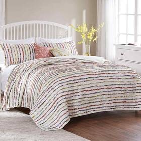 Gl-1104ybsk Greenland Home Fashions Fashion Quilt/coverlet 5pc King/cal King Size Cotton Multi-cotton
