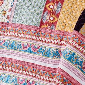 Gl-1606ajsk Greenland Home Fashions Thalia Boho-style Bedspread Set - Jumbo Sized Quilt