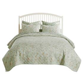 Gl-2408bmst Greenland Home Fashions Olivia Quilt Set Mint