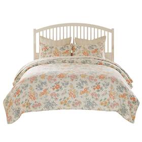 Gl-2408cmst Greenland Home Fashions Chloe Quilt Set Pastel