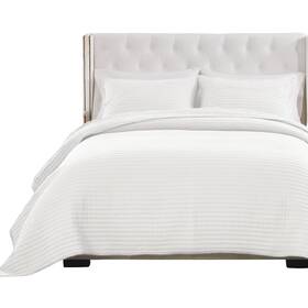 Gl-2411mmst Greenland Home Fashions Vineyard Quilt Set 2 Piece Twin/xl White