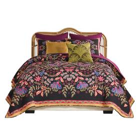 Gl-2505nmsk Greenland Home Fashions Fashion Jessa Quilt Set Midnight