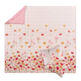 Gl-2508emst Greenland Home Fashions Brushed Microfiber Breeze Quilt Set Twin/xl Blush