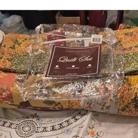 Rn-35667 Greenland Home Fashions Antique Chic Twin Quilt Set Cotton Patchwork Floral