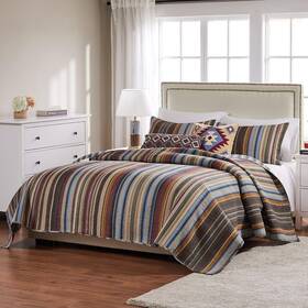 Gl-1603nbsk Greenland Home Durango Bedding Set 5-piece King/cal King Stampede