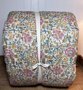 5185752 Greenrow Goldie Cotton Printed Quilt King/cal Read