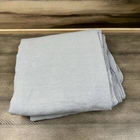6281623 Greenrow Heavy Linen Coverlet With Whip Stitch Blue Full/queen Spots Washed Read