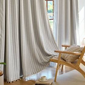 Natural52 Grichril Natural52″ X96″ Pinch Pleated Linen Blended Curtains With Room Darkening Slightly Lining