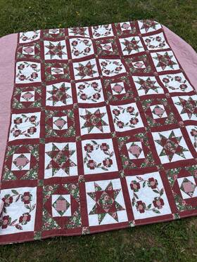 Pa-24960 Grupo Textil Mazal Patchwork Quilt Style Bedspread Full Size