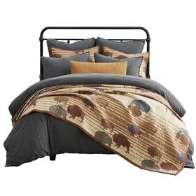 H Hiend Accents 840118818964 Paseo Road Home Range Western Bedding 3 Piece Quilt Set Pillow Sha