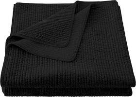 Fb6500-tw-bk H Hiend Accents Stonewashed Cotton Velvet Quilt Twin Size Black Solid Color
