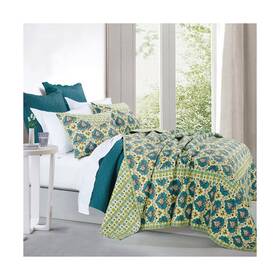 Qw1005-kg-oc H Hiend Accents Salado 3 Piece Quilt Set With Pillow Shams Super King Cotton