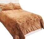 H203408 Dennis Basso King Coverlet Platinum Faux Fur And Sham Set
