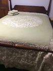 H207673 Qvc King Bedspread New Medallion Jacquard Cotton Sage