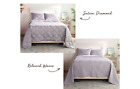 H217258 King Scott Living Washed Percale Coverlet Set Grey Relaxed Wave