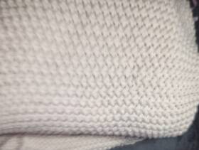 62021619 Handmade Full/queen Chunky Knit Bed Blanket Natural - Casaluna