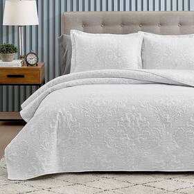 Us20pqbaf209fq Hansleep Quilt Set Full Queen - Size Bedding Damask Lightweight
