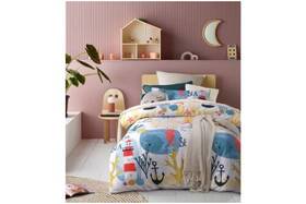 5094093 Happy Kids Glow In The Dark Quilt Cover Set Seaside - Single