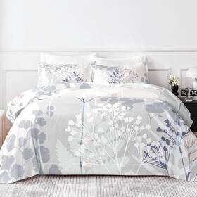 Hzc-cp4-mm-sm159-q Hcora Floral Queen Sheet Set Luxury 1800tc Hotel Quality Double Brushed Microfiber