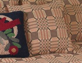 Pc243025 Hcr Primitive/country Trenton Jacquard Pillow Cover 18x18 Barn Red/