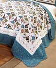 Hdkgoc1orl Unbranded Peacock King Oversized Georgia Bed Quilt Classic Wedding Ring