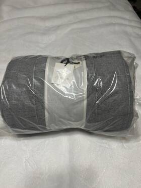 Hearth & Hand 191908180427 And Magnolia Bedding King Blue Windowpane Matelasse Coverlet 104 X 92