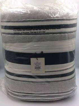 Hearth & Hand 493240201946 And With Magnolia King Size Textured Stripe Quilt Dark Gray/cream