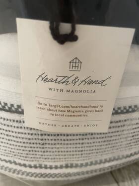53700647 Hearth & Hand King Textured Stripe Quilt Dark Gray And Cream With Magnolia Cotton