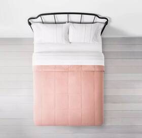 Hearth & Hand With Magnolia 191908028804 And Box Stitch Solid Quilt Full / Queen Copper