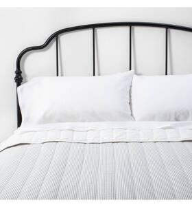 C332 Hearth & Hand With Magnolia 191908061191 And King Microstripe Quilt Sour Cream/railroad Gray #c332 New